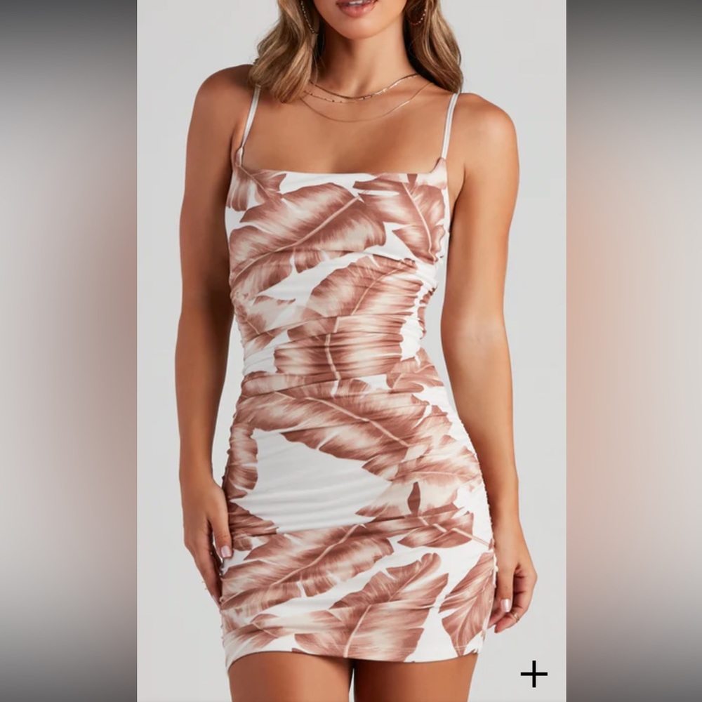 NWT Windsor Bae-cation Palm Print Mini Dress - L